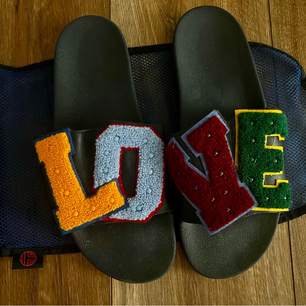 Colorful LOVE Slide Sandals